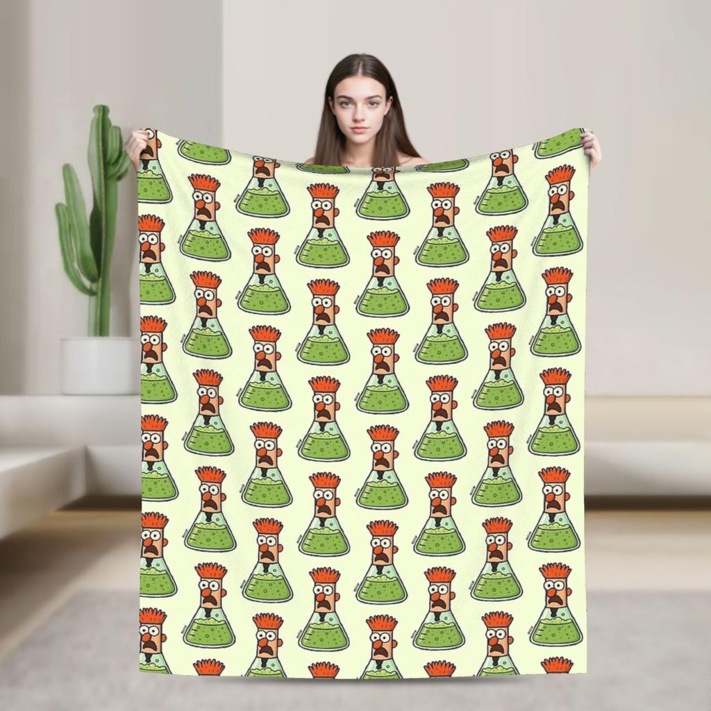 The Muppet Christmas Carol 20th Anniversary Muppet Show Flannel Blanket Novelty Throw Blankets for Home 150*125cm Bedspread