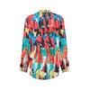 Women's Button Down Prints Shirt Long Sleeve Shirt Business Work Tops Casual With Pockets Jacket