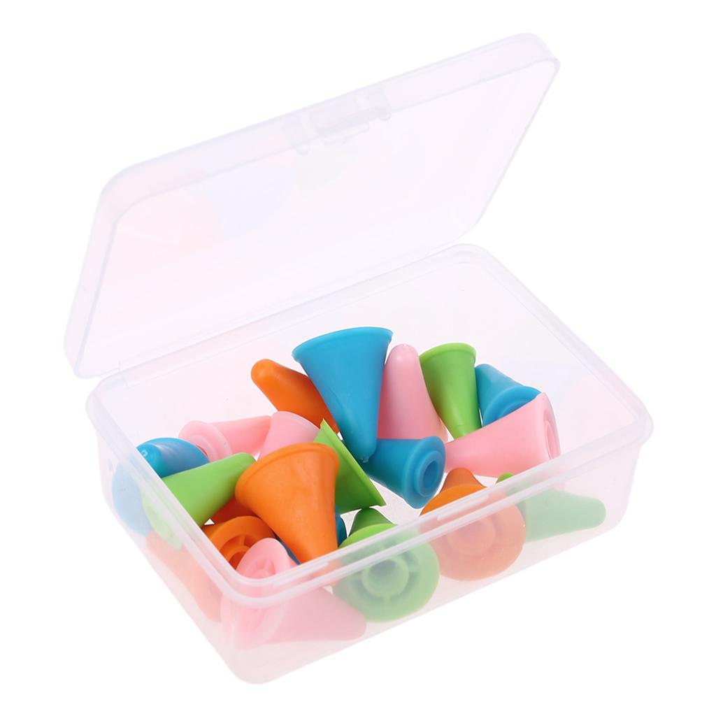 20 szt. Czapki na druty stożkowe, ochraniacze na końcówki, stopery, osłonki na druty dziewiarskie, akcesoria do robótek dziewiarskich, szycia