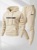 2025 Men's Hooded Pullover & Long Pants Set with Printed Logo