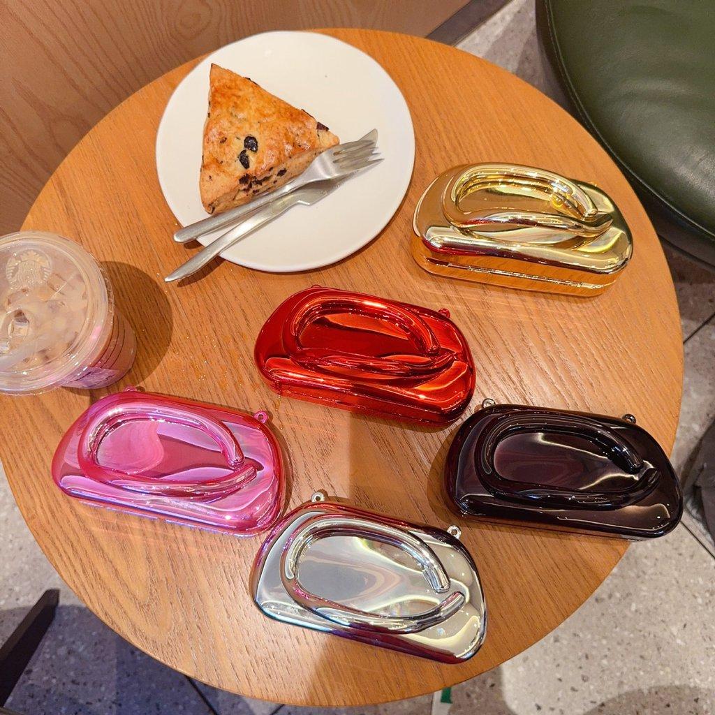 Acrylic Clutch Evening Bag With Metal Handle For Daily Wear