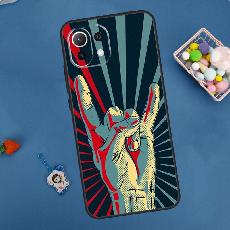 Rock Roll Skull Case For Xiaomi 15 Ultra 13 14 11T 12T 13T 14T Pro POCO X7 Pro F5 F6 M6 X3 X5 X6 Pro Coque
