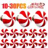 10-30pcs Christmas Knob Button Cover Christmas Candy Cane Ornament Christmas Peppermint Candy Decoration Christmas Decoration