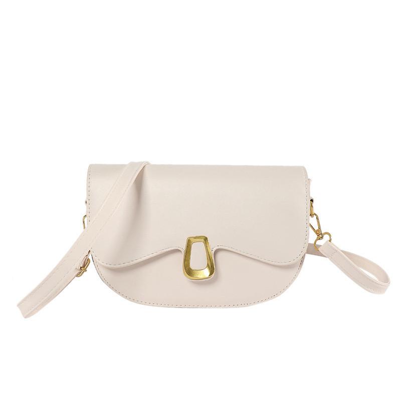 Wholesale Women s Bags 2024 Spring Trendy Saddle Bag Simple Shoulder Crossbody бежевый