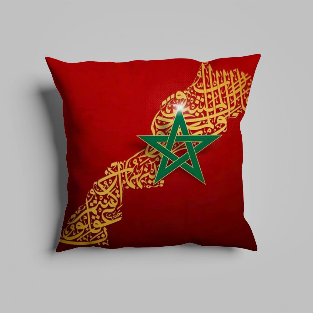 Pillow Case luxurious home office, sofa decorative Multi sized car seat cushions, pillowcases Morocco flag map logo