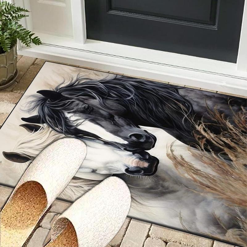 Blue Horse Dreams Office Rug Chair Mat, Entryway Carpet, Suitable for Front Door, Bedroom, Living Room, Desk, Holiday Gift
