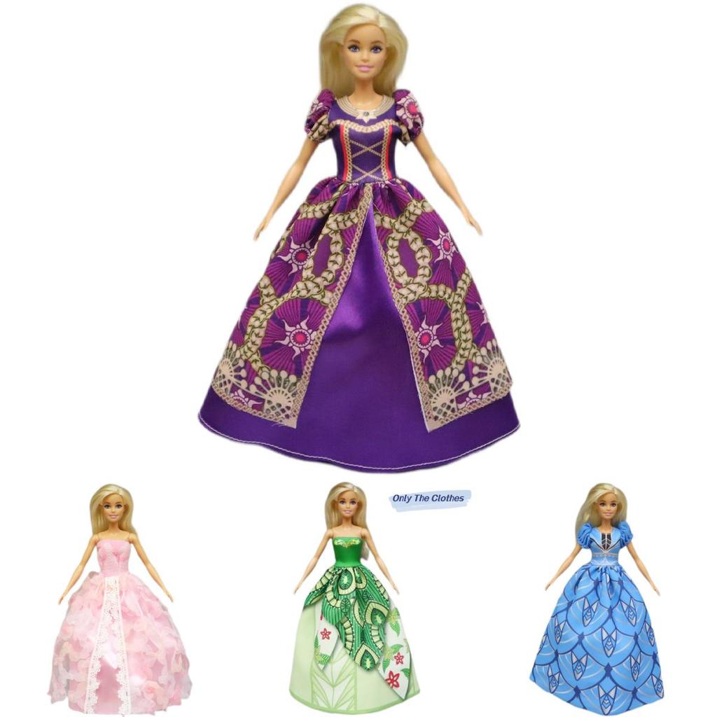 Fashionable Barbie Doll Costume Children's Pretend Play Clothing With Elegant Wedding Dress Available In Multiple Colors