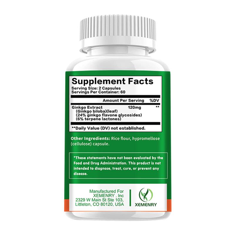 Kapsle Ginkgo Biloba 120 mg - Podpora paměti, koncentrace, zdravého mozku