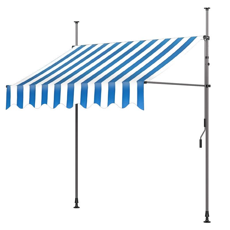 Portable Hand-Crank Sun Shade Tent for Outdoor, Courtyard, Shopfront, Terrace, and Balcony