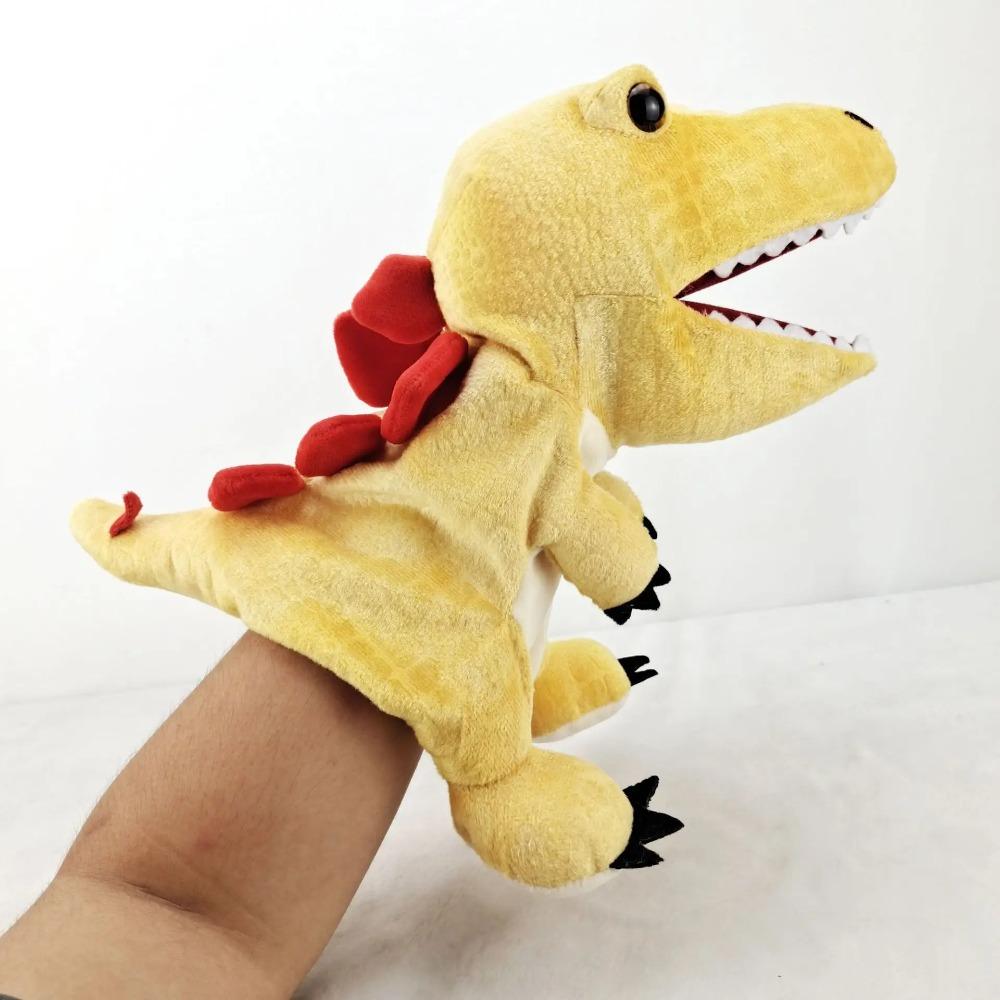 New 11 style Dinosaur Hand Puppet Plush toys Kindergarten performance Hand control glovesTriceratops Tyrannosaurus Dilophosaurus