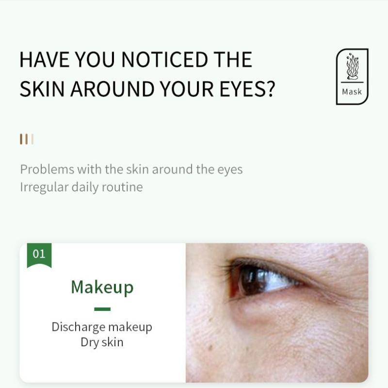 3pcs Seaweed Eye Mask 7.5g/pair, Moisturizing and Moisturizing Eye Mask Sheet Skin Care Product Manufacturer