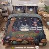 Three-Piece Totoro Series Down Duvet Cover Set with Digital Printing
