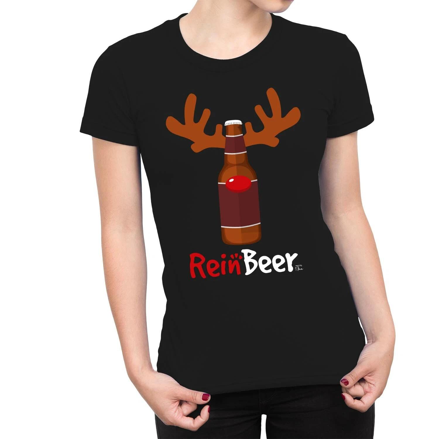 1Tee Womens ReinBeer Christmas Drink T-Shirt XXXXL
