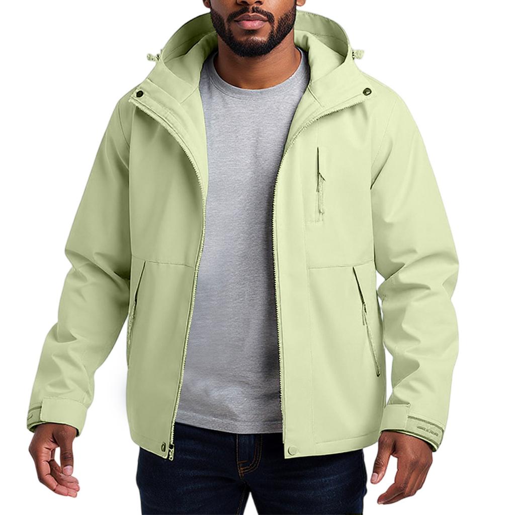 Men'S Loose Half Zipper Hooded Sweatshirt And Submachine Jacket
