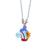 Sea Beach Fish Pendant Necklace Childishness Coloured Glaze Chain Choker  Summer