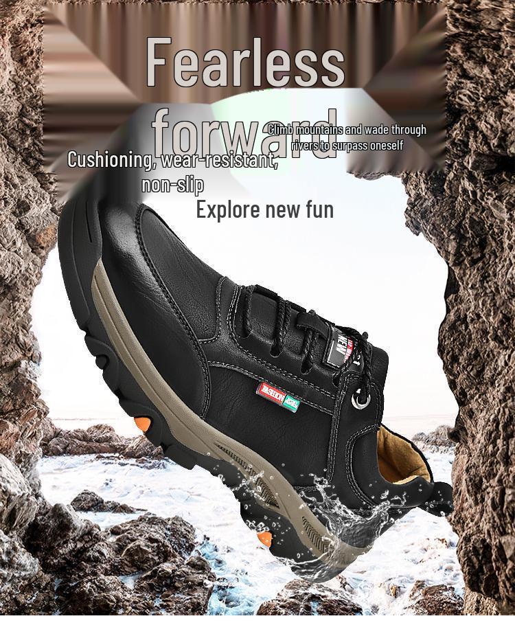 Herren Freizeit Schuhe 2026: Bequemes rundes Zehenteil, Wander- & Business-Leder, Britischer Stil