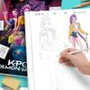 New KPop Demon Hunters Picture Book Anime Peripheral Coloring Book Line Art Children's Album Coloring Painting for Kids and Fans