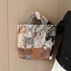 Dog Cute Cat Cloth Bag Large Capacity Animal Shoulder Bag Casual Ethnic Style Handbag  Travel