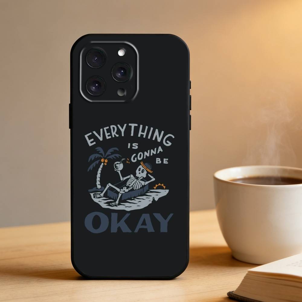

Dead Skull Phone Case For iPhone 17 16 15 14 13 12 Max Plus Silicone Black Cover iPhone17promax