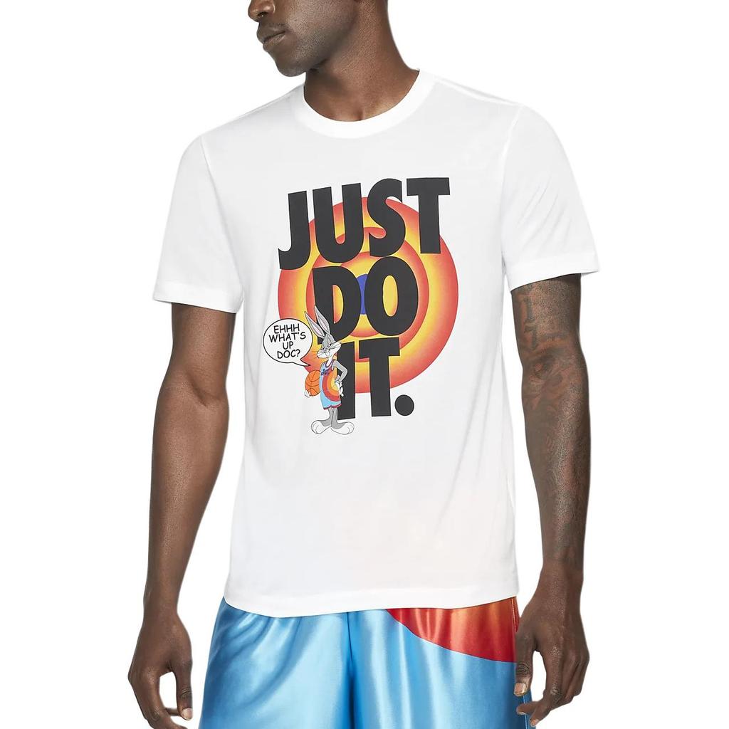 Nike T Shirts Men's White Crew Neck Moderate Straight Fit DH3830-100