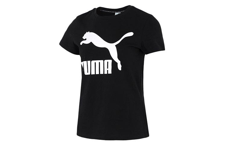 PUMA CLASSICS Set in Sleeve T Shirt Women s Black 532281-01 M