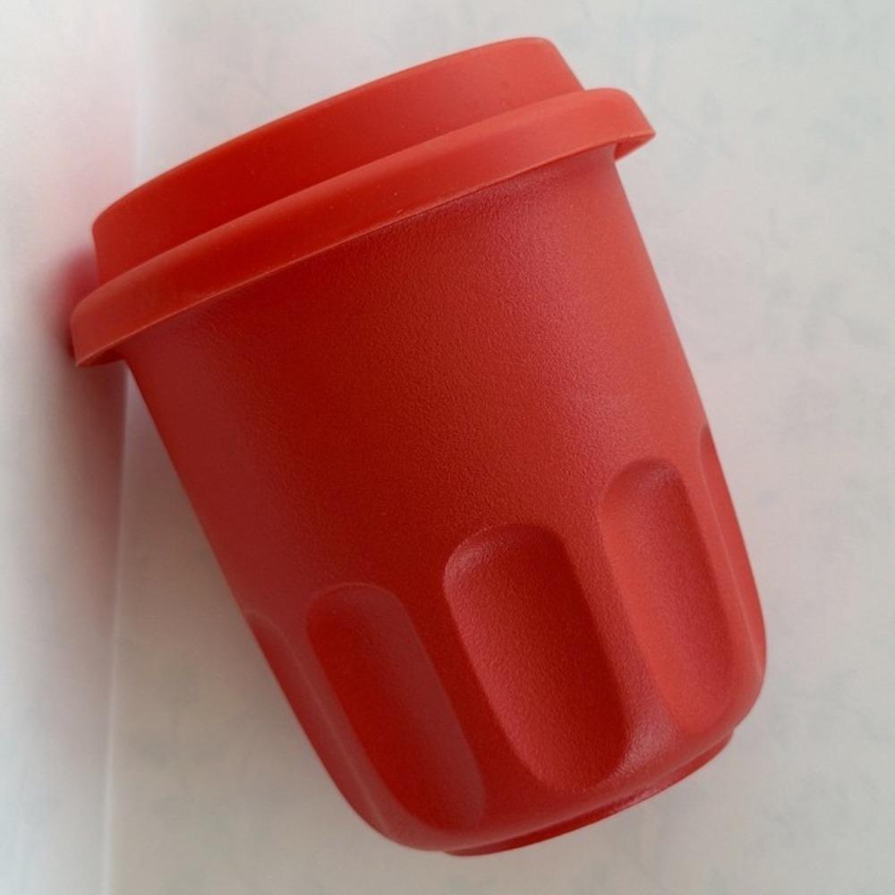 Leak Proof Pocket Coffee Cup with Lid Travel Mug Breakfast Milk Cup Portable Insulated Mug  Office красный