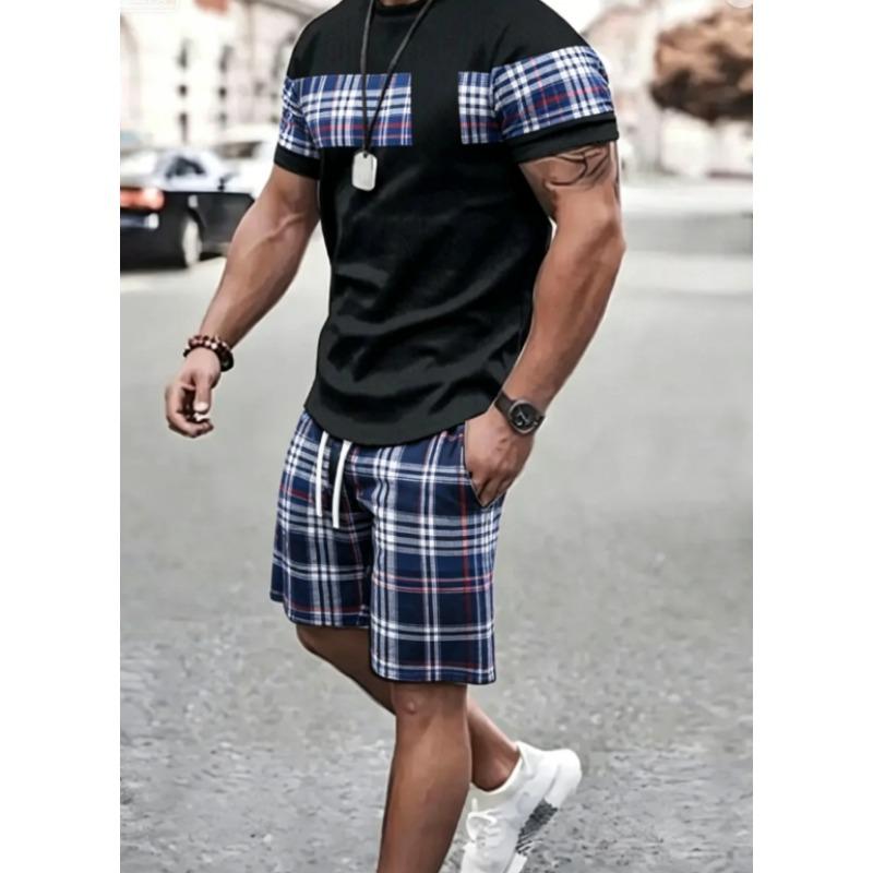Men's 2-piece Suit, Suitable for Daily Casual Fitness, Running and Sports Wear