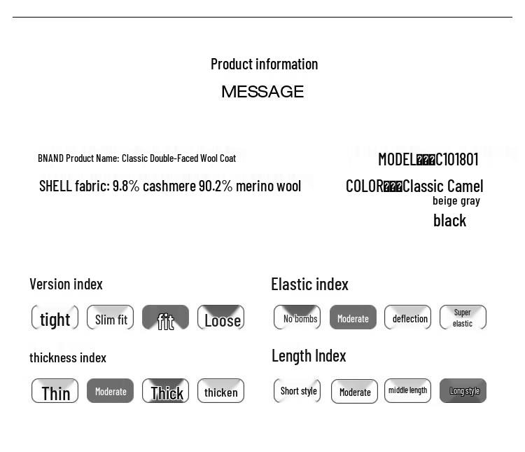 Yilvten Women's Double-Faced Wool Blend Belted Mid-Length Coat