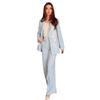 2024 Autumn European & American Elegant Turn-Down Collar Fashion Print Suit Set