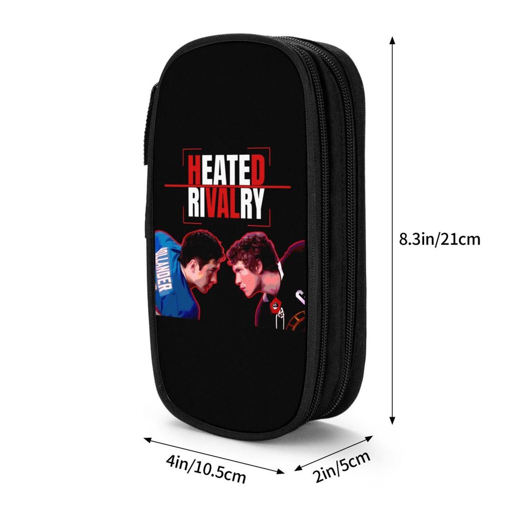 Vintage Shane Hollander & Ilya Rozanov Heated-Rivalry Pencil Cases New Pen Bag Kids Big Capacity School Supplies Pencil Pouch