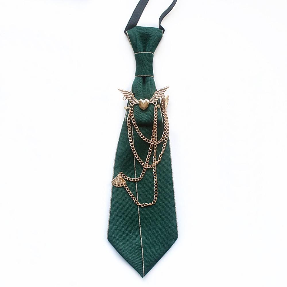 Polyester JK Collar Pin No Tie Needed Neck Ornament Fashion Chain Neck Accessory Shirt Match