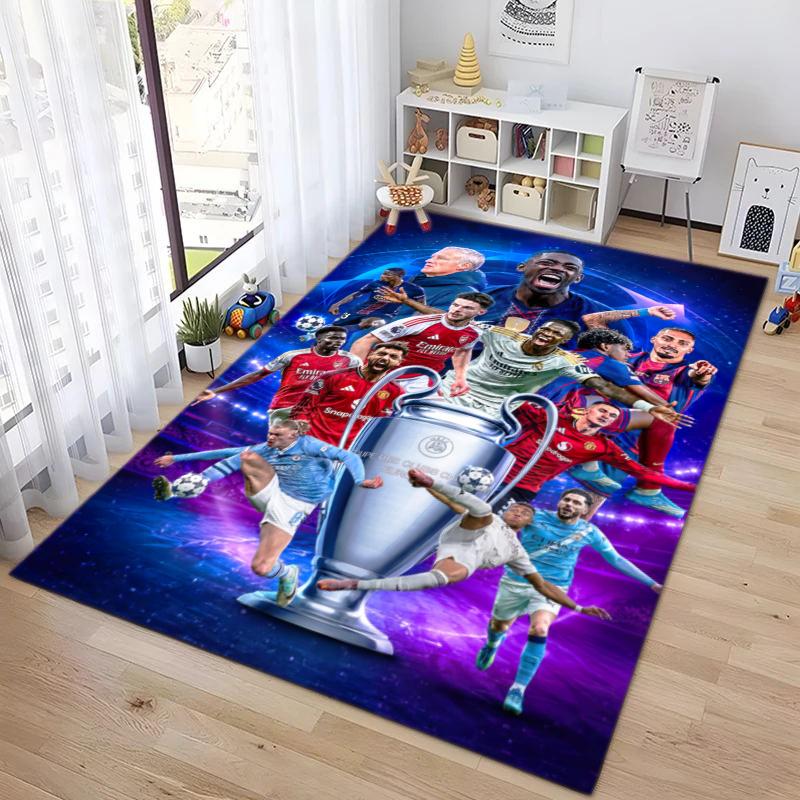 players Lamine Yamal and Erling Haaland, Vinicius Junior and Kylian Mbappé carpet is suitable for living room and bedroom office decorative carpet L1