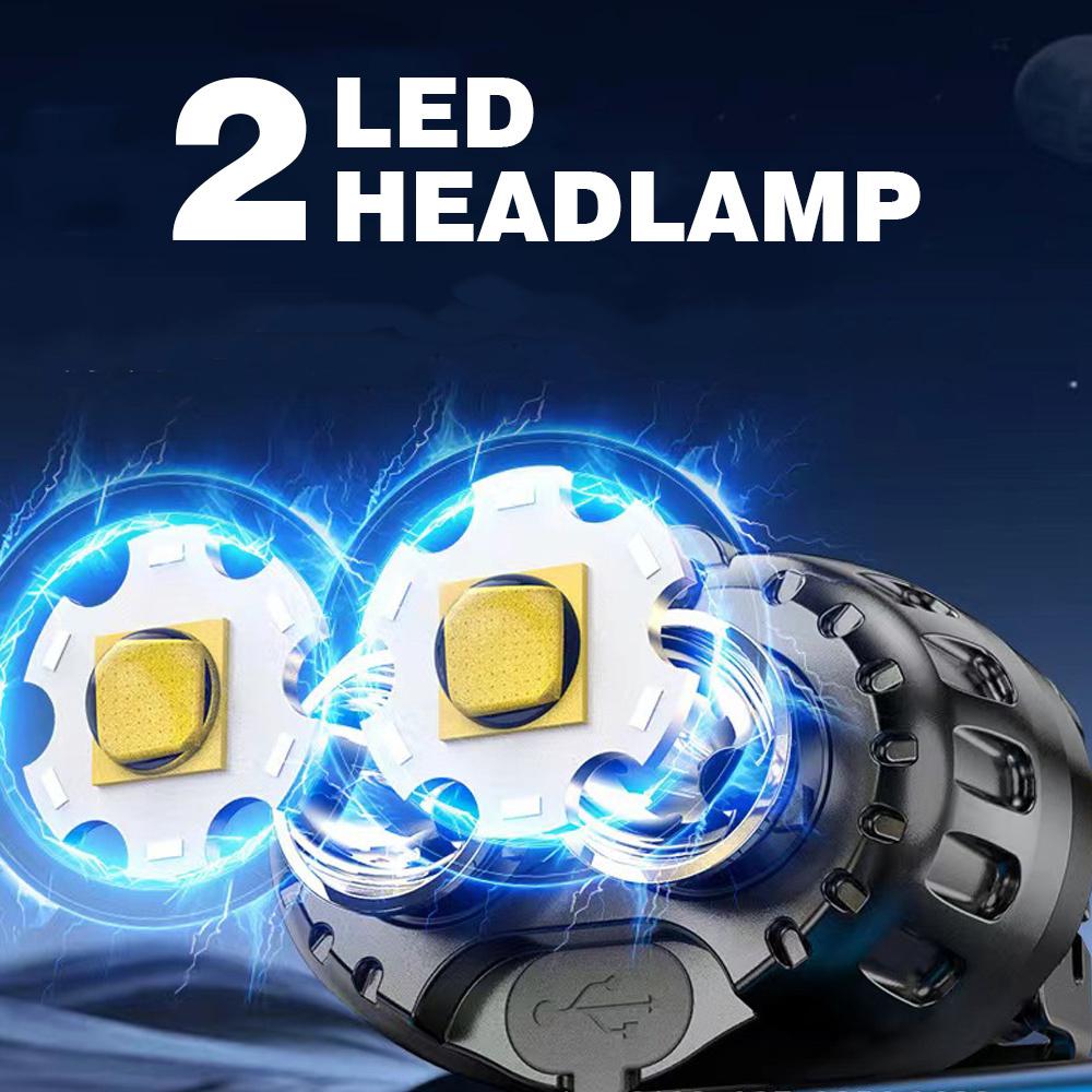 Powerful LED Headlights IPX4 Waterproof Emergency Head Flashlight Headlights for Outdoor Fishing, Camping, Hiking