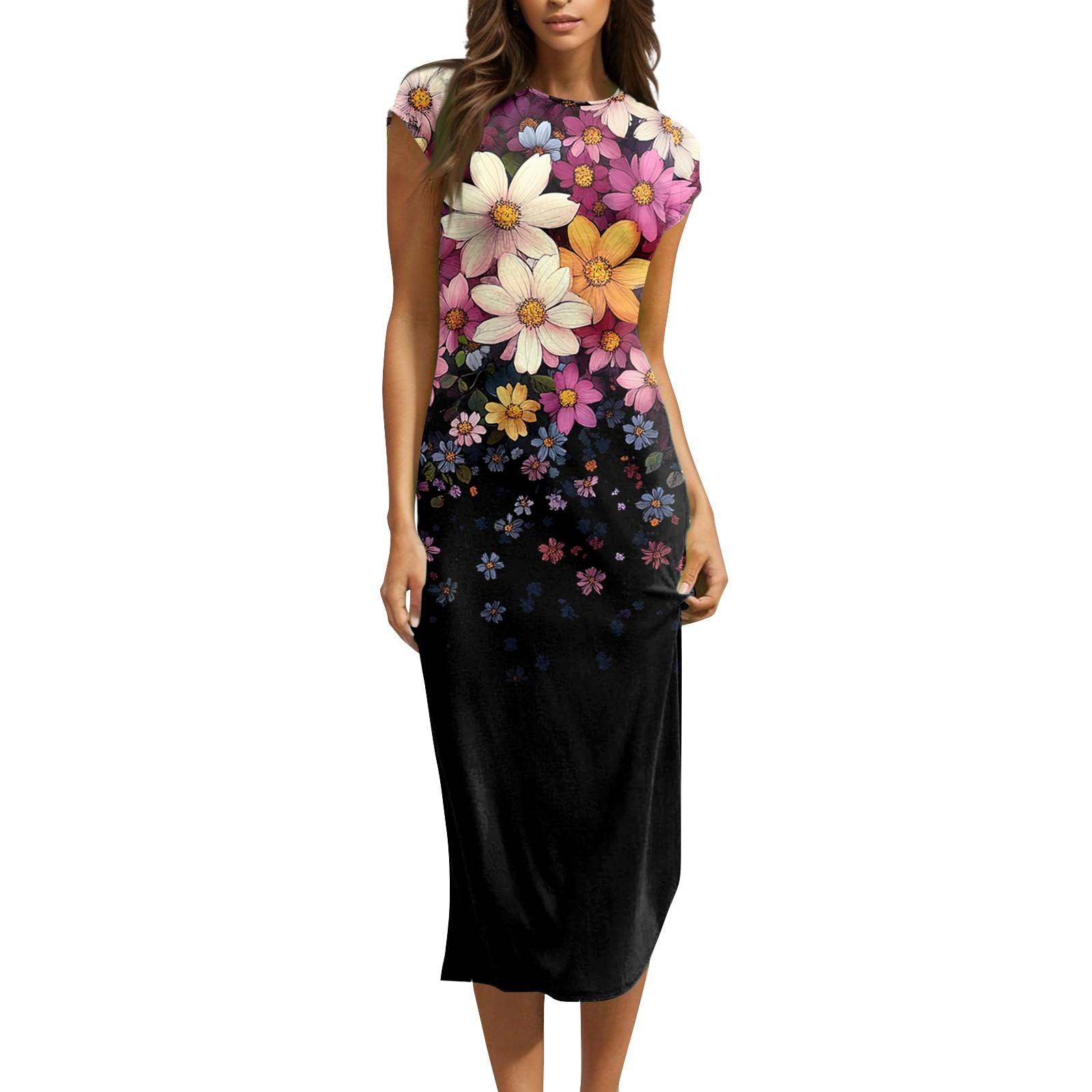 

Женские платья миди с коротким рукавом и воротником-хомут, весна-лето, вечернее платье M фиолетовый