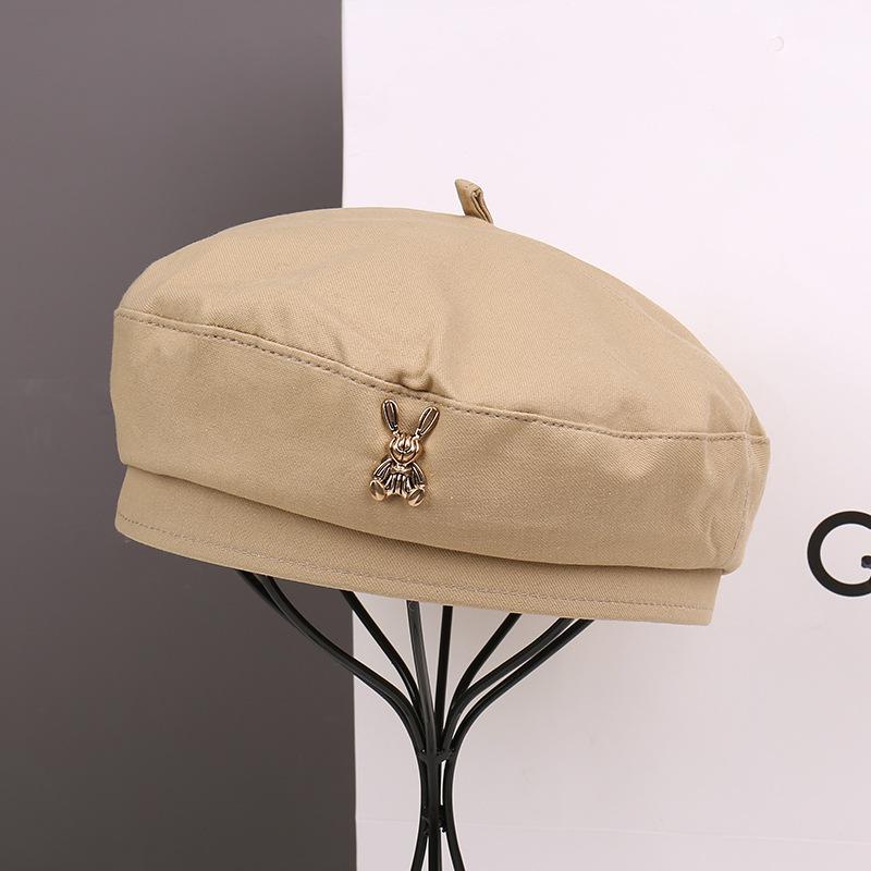 Spring and autumn show face small beret children fashion students versatile big head circumference painter hat casual bud hat