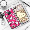 JZ3 Love Hello Kitty Black Sofe Case for OPPO Reno 8 6 5 4 Pro Plus Find X3 A17 A3 A31 A38 A40 A53 A54 A55 A74 A76 A78 A77 A80 A94 A95 A96 Lite