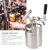Mini Keg Growler 2L 150PSI Portable Pressurized Stainless Steel Home Keg System Beer Dispenser for Homebrew