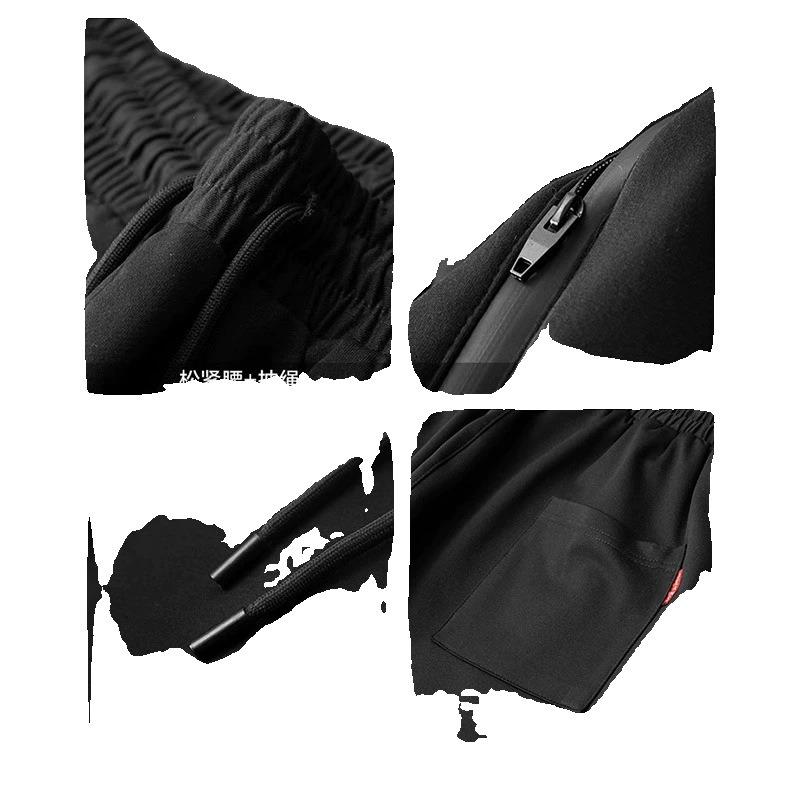 Trendy Oversized Men's Loose-Fit Straight-Leg Wide-Leg Casual Stretch Sports Trousers with Drape