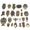 24 stuks Gemengde Modellen Uil Sieraden Accessoires Legering Vogel Bedels Dier Hangers Sieraden Maken