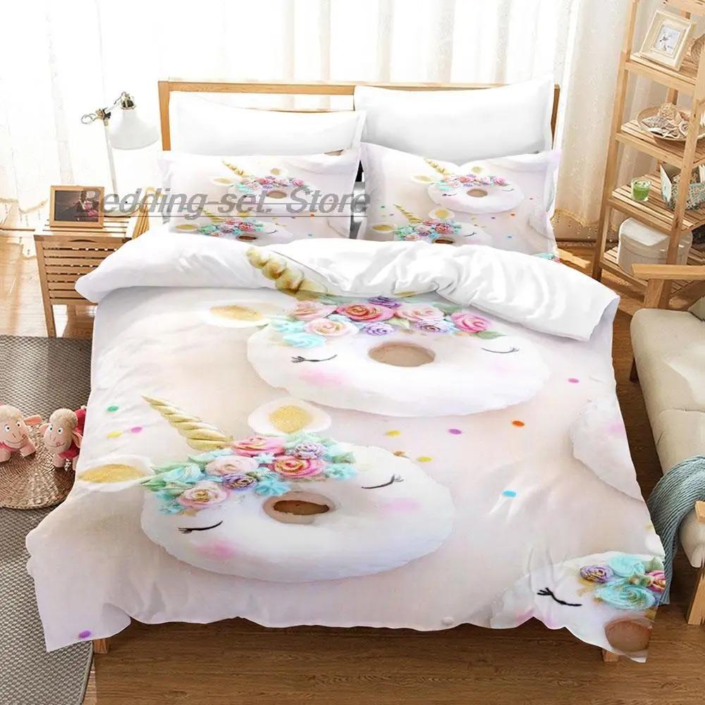 Mis Pastelitos Bedding Collection Single Twin Full Queen King Size Bed Collection Aldult Kid Bedroom Duvetcover Collections 3D Anime Bed Sheet Set