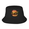 Double Cheeseburger 2 Pattern Bucket Hat Panama Hat Children Bob Hats Reversible Fisherman Hats Summer Beach Fishing Unisex Caps