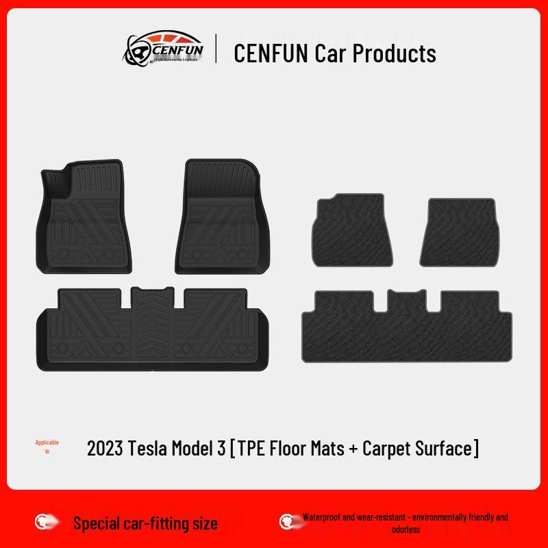 Tesla Model Y & 3 Double Layer Floor & Trunk Mats