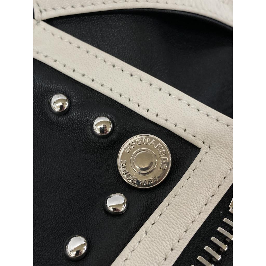 DSQUARED2 [Domestic Regular] S75AM0635 Studs Decorated Double Riders Jacket Jacket 38 blackUsed