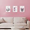 Spakon 9 Pieces Paris Bathroom Decor Paris Theme Wall Art Room Decor Romantic Pink Eiffel Tower Wall Art Bedroom Pictures