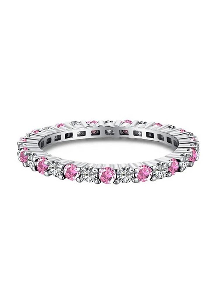 Copper 14mm Simplicity Fashion Full Zircon Stackable Plain Ring Ideal For Women Daily Party Personalized Fine Jewellery