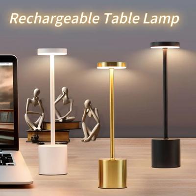 Kovová USB dobíjecí stolní lampa na psací stůl Pokoj LED Noční Dekorativní stolní lampa Restaurace Bar Pracovní plocha Náladové osvětlení Noční světlo