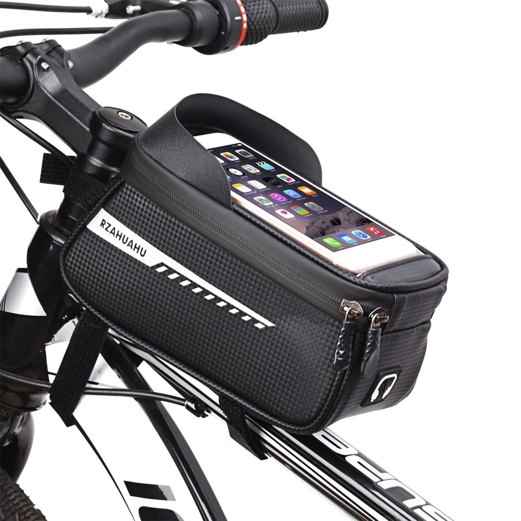 Waterproof Bicycle Phone Mount Bags Front Frame Top Tube Bag with Touchscreen Phone Holder Case Cycle Bike Tool Storage