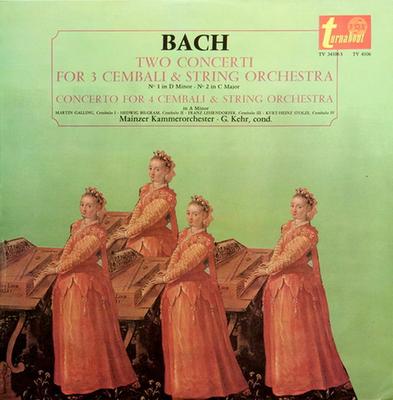 LP Record JOHANN SEBASTIAN BACH MARTIN GALL Two Concerti For 3 Cembali String TV64106S Turnabout 1966 Germany Classical Used