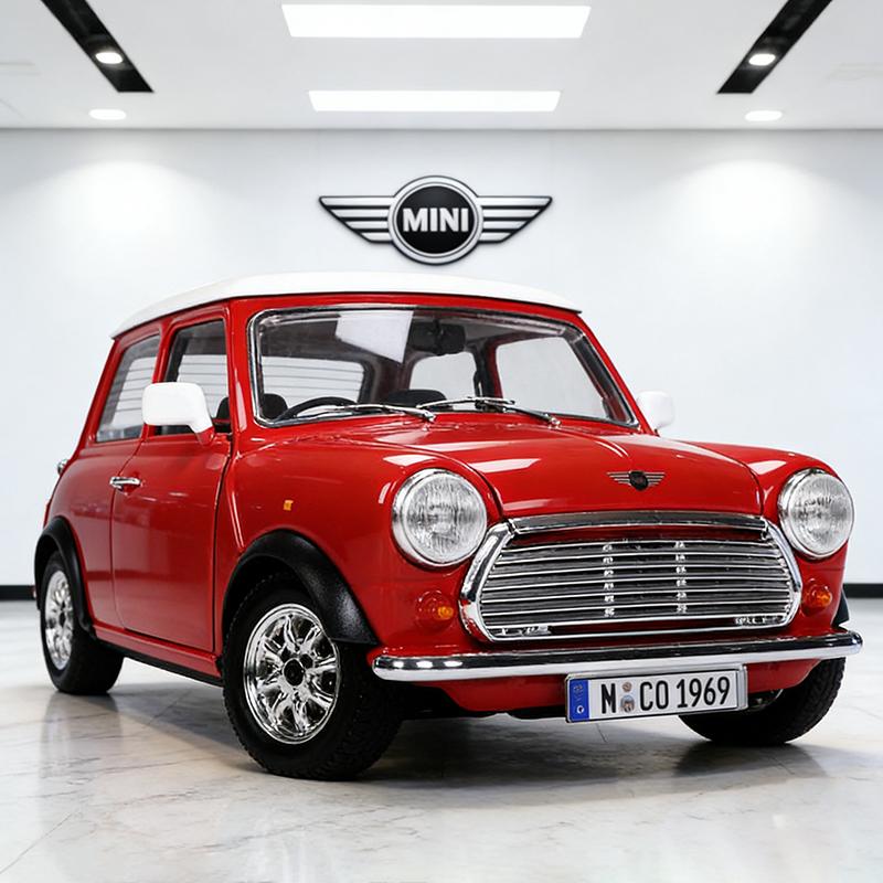 

Bburago 1:24 BMW MINI COOPER 1969 Alloy Car Diecasts & Toy Vehicles Car Model Miniature Scale Model Car For Children красный