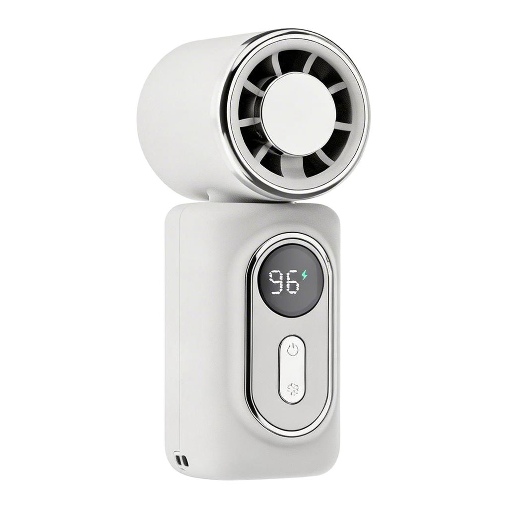 Small Pocket Fan 3000mAh Portable Fan Adjustable 5-Speed with LED Display for Outdoor Travel Office Travel Accessories Gift